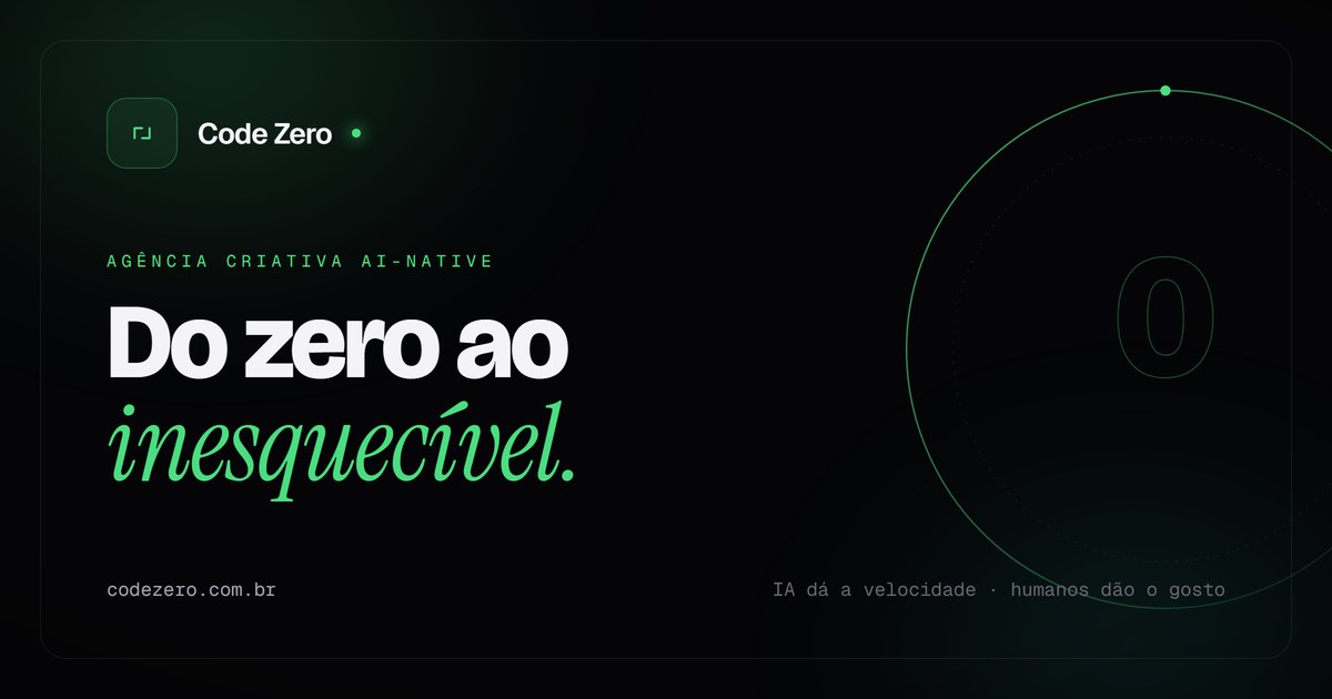 Code Zero — Agência Criativa AI-Native em São Mateus, ES | Sites ...